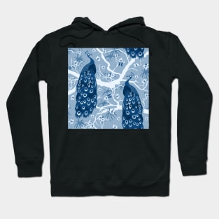 Peacocks in classic blue - Pantone color of the year 2020 Hoodie
